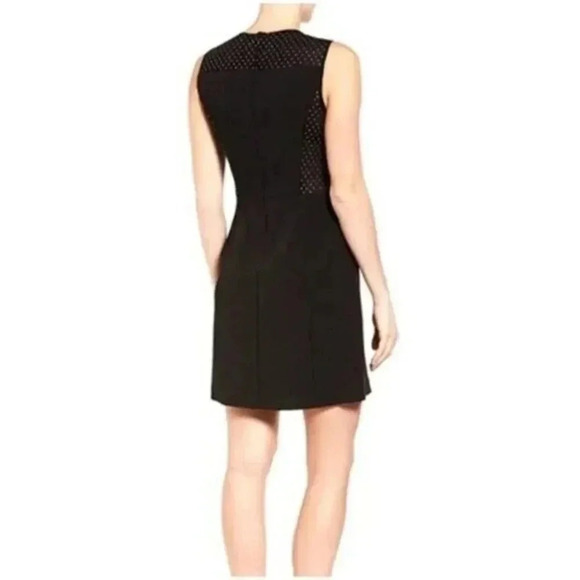 Michael Kors Black Studded Mesh Panel Sheath Dress 8 - Picture 2 of 6